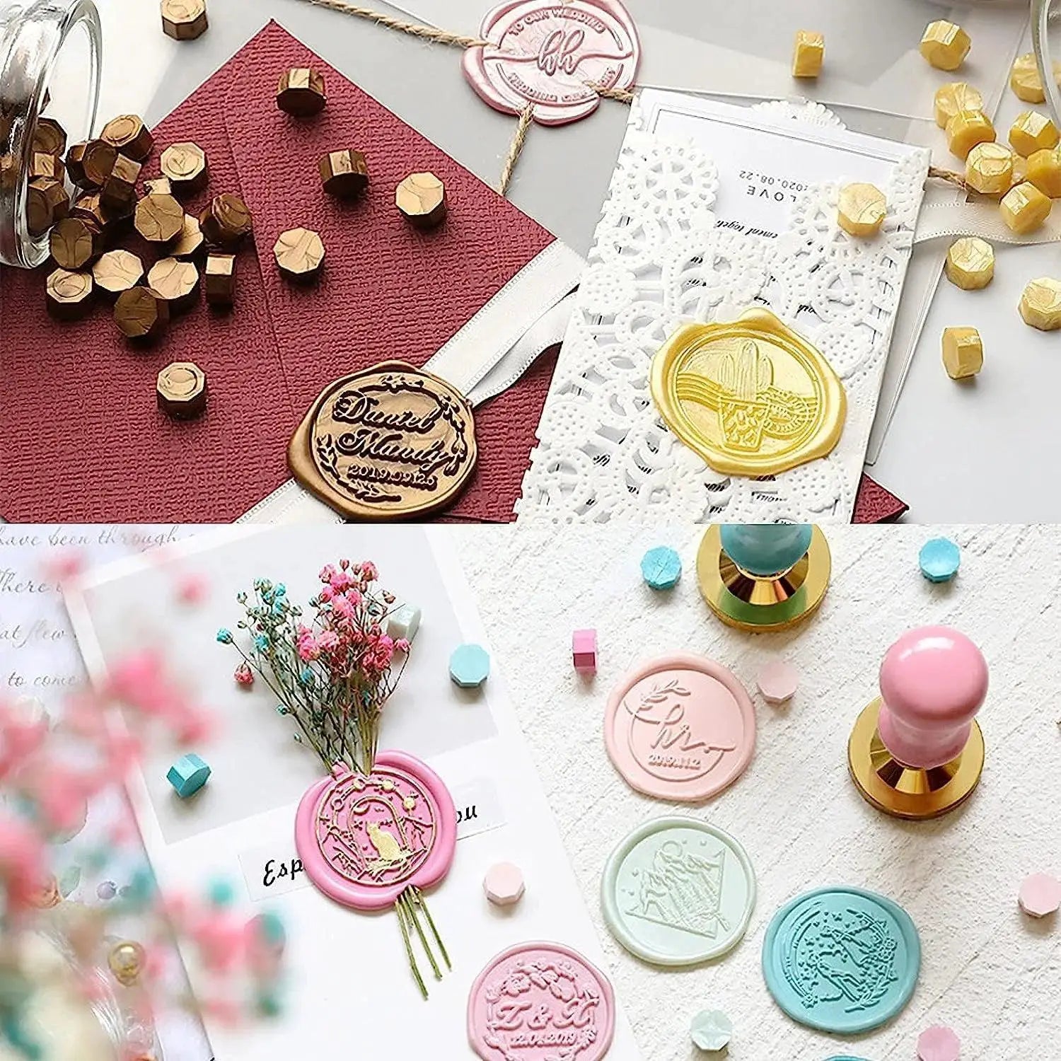 Elegant Black Wax Sealing Beads Kit For Weddings And Crafts