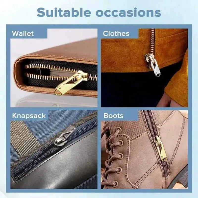 Ten Piece Zipper Slider Puller Set For Travel Quick Fixes