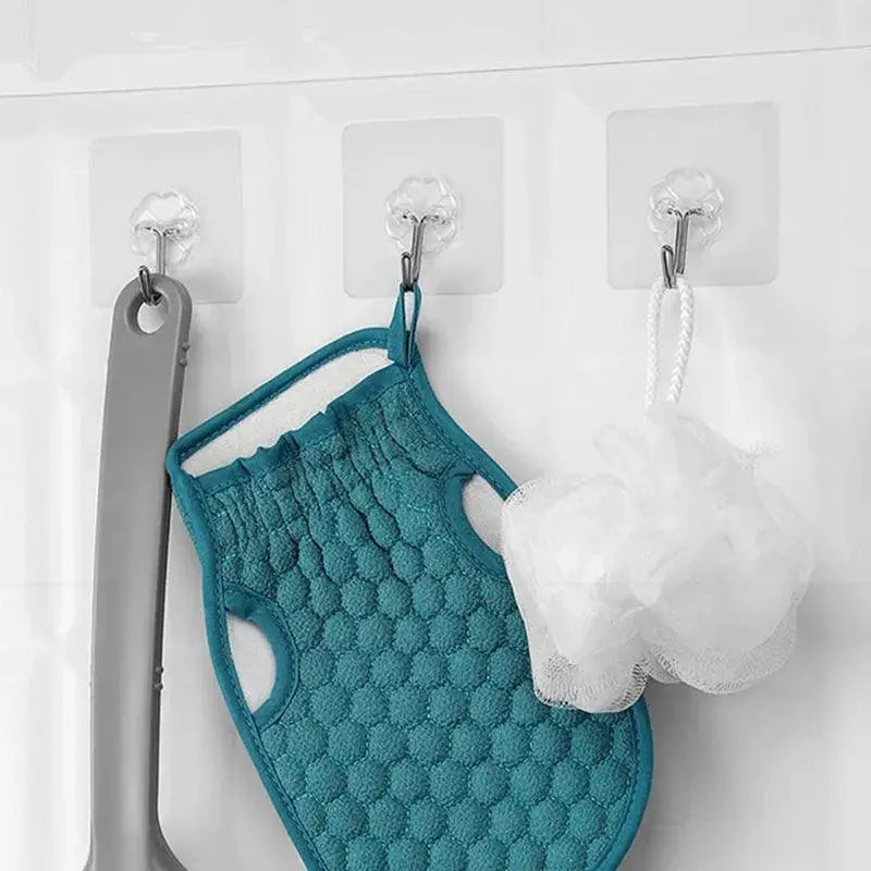Clear Stainless Steel Adhesive Hooks for Home Organization