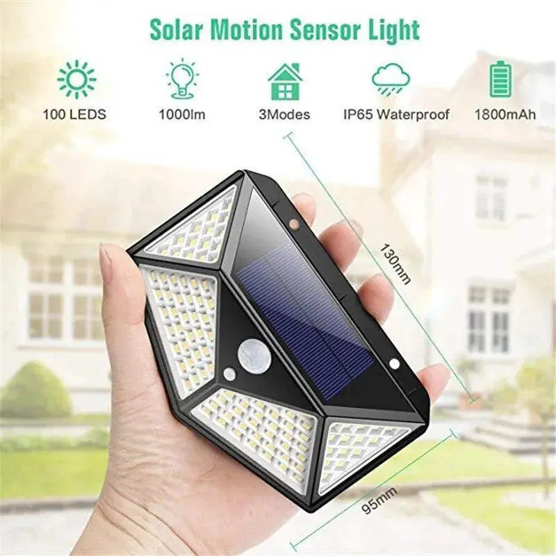 Solar Garden Motion Sensor Light Outdoor Spotlight
