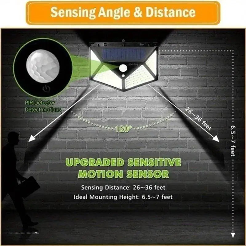 Solar Powered LED Outdoor Wall Lights for Security Ambiance