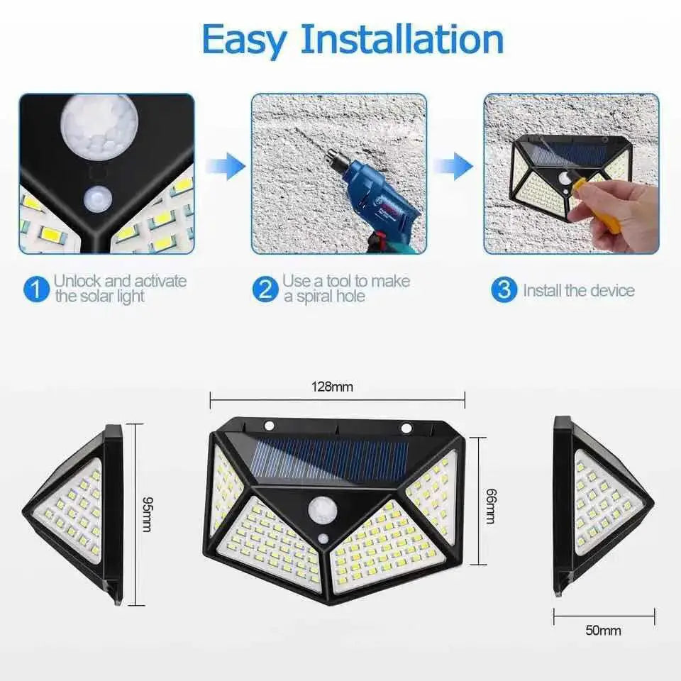 Solar Powered LED Outdoor Wall Lights for Security Ambiance