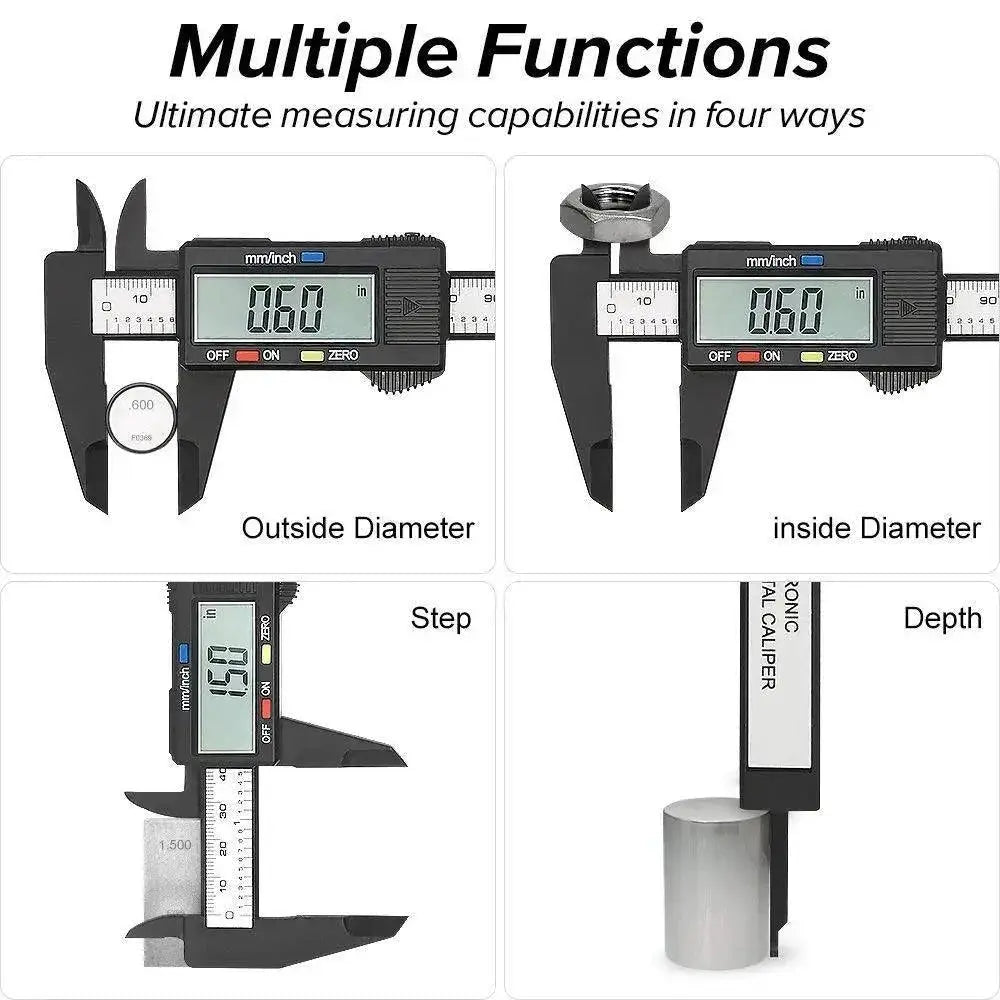Digital Caliper Set Carbon Fiber Micrometer For Precision