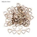Love Shape Wooden Wedding Table Decor Rustic Mini Hearts
