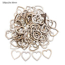 Love Shape Wooden Wedding Table Decor Rustic Mini Hearts