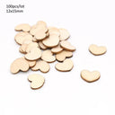 Love Shape Wooden Wedding Table Decor Rustic Mini Hearts