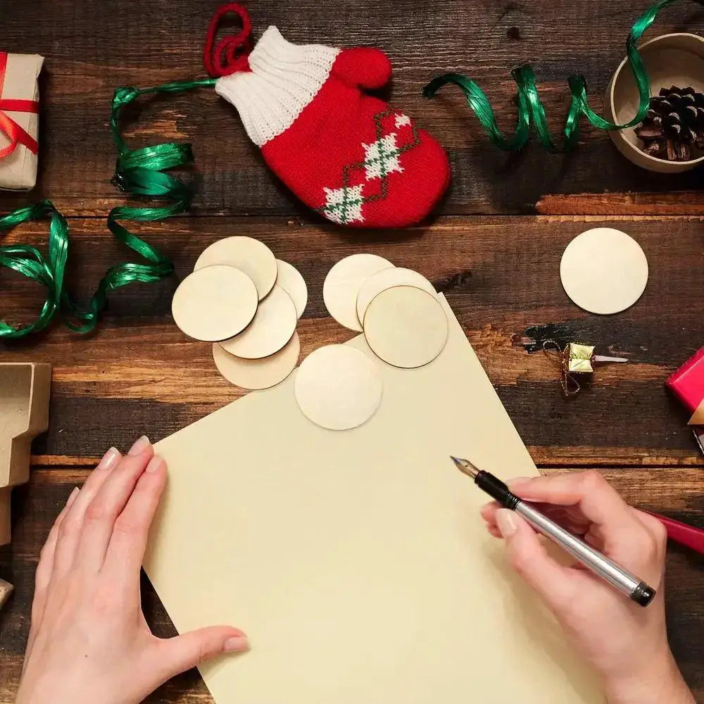 Wood Craft Discs for DIY Christmas Ornaments and Projects