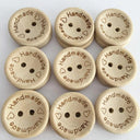 Wooden Love Letter Buttons For Stylish DIY Craft Projects