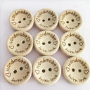 Wooden Love Letter Buttons For Stylish DIY Craft Projects