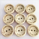 Wooden Love Letter Buttons For Stylish DIY Craft Projects