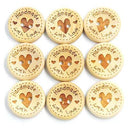 Wooden Love Letter Buttons For Stylish DIY Craft Projects
