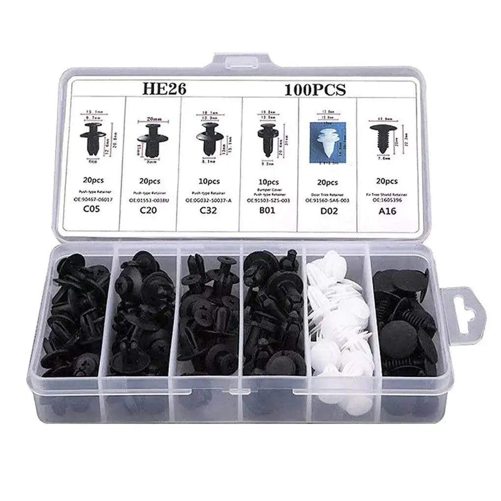 Auto Fastener Clip Car Fender Push Retainer Pin Rivet Kit