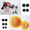 Black Safety Eyes Amigurumi 100 Count Set For Crochet