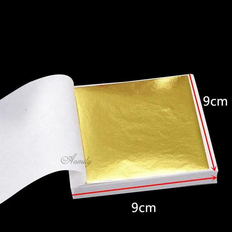 Golden Elegance Shiny Gold Leaf Sheets for Crafts Decor