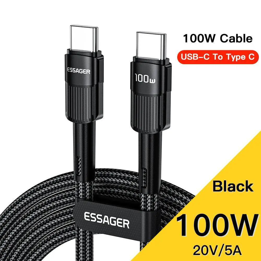 Essager 100W USB-C Fast Charger Cable 3M Length PD Enabled
