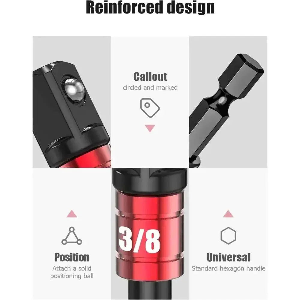 105 Degree Angle Socket Adapter Extension Set Versatile Tool