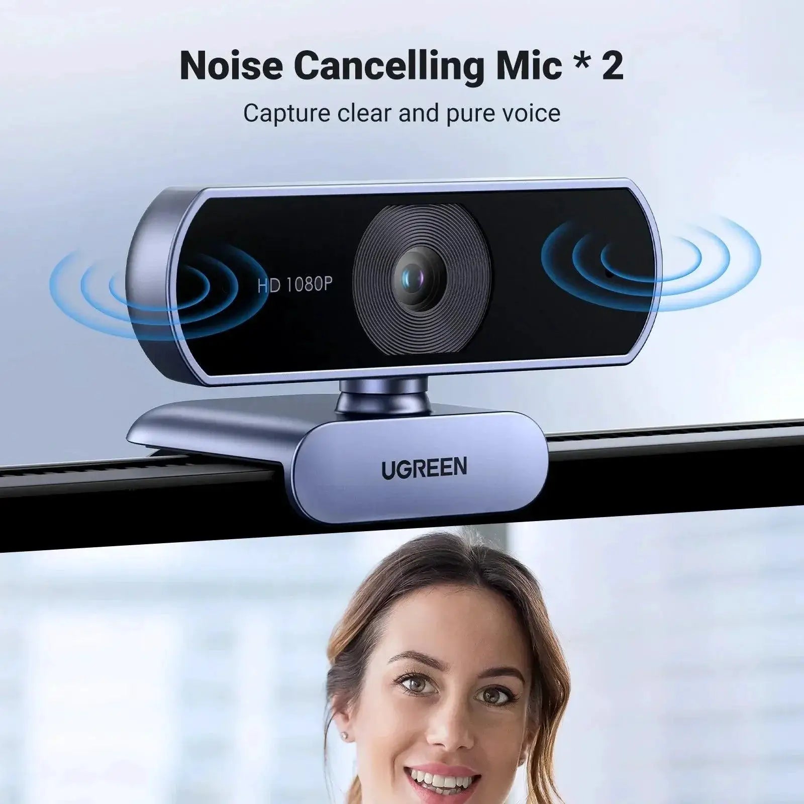 UGREEN HD Webcam With Dual Microphones 1080P Video