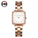 Chic Rose Gold Square Dial Watch Women