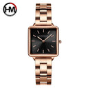 Chic Rose Gold Square Dial Watch Women