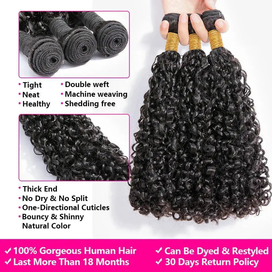 Brazilian Small Spiral Curly Hair Bundles Luxurious Curls