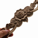 Handcrafted Oak Flower Sculpture European Style Decor