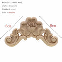 Handcrafted Oak Flower Sculpture European Style Decor