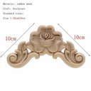 Handcrafted Oak Flower Sculpture European Style Decor