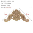 Handcrafted Oak Flower Sculpture European Style Decor