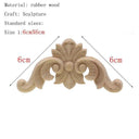 Handcrafted Oak Flower Sculpture European Style Decor
