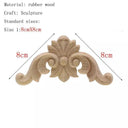 Handcrafted Oak Flower Sculpture European Style Decor