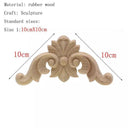 Handcrafted Oak Flower Sculpture European Style Decor