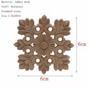 Handcrafted Oak Flower Sculpture European Style Decor