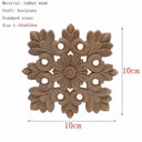 Handcrafted Oak Flower Sculpture European Style Decor