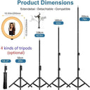 Professional LED Ring Light Kit With Bluetooth Remote