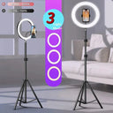 Professional LED Ring Light Kit With Bluetooth Remote