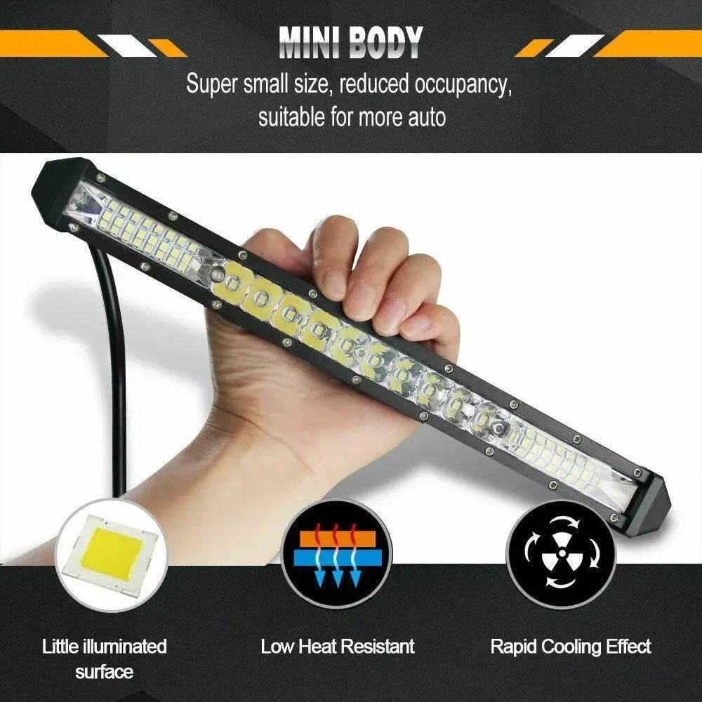 Led Light Bar Triple Row Combo Beam High Brightness Durable