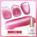9D Cat Magnetic Gel Nail Polish Pink Purple UV Set