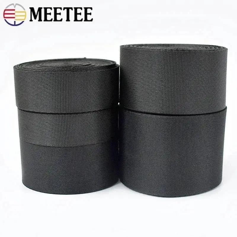 Black Nylon Webbing Tape For Backpack Straps Ribbon