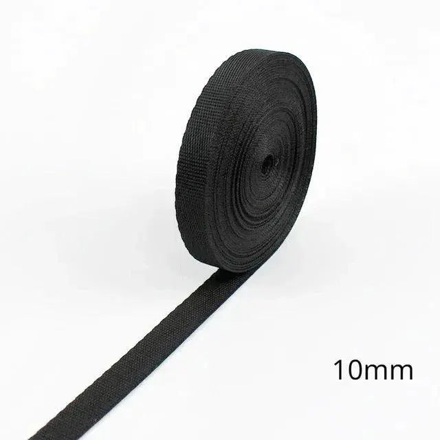 Black Nylon Webbing Tape For Backpack Straps Ribbon