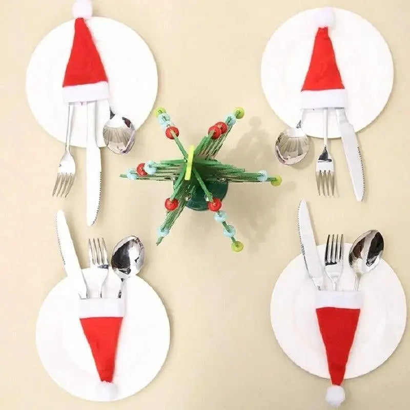 Christmas Cutlery Holder Gift Bag For Holiday Decor
