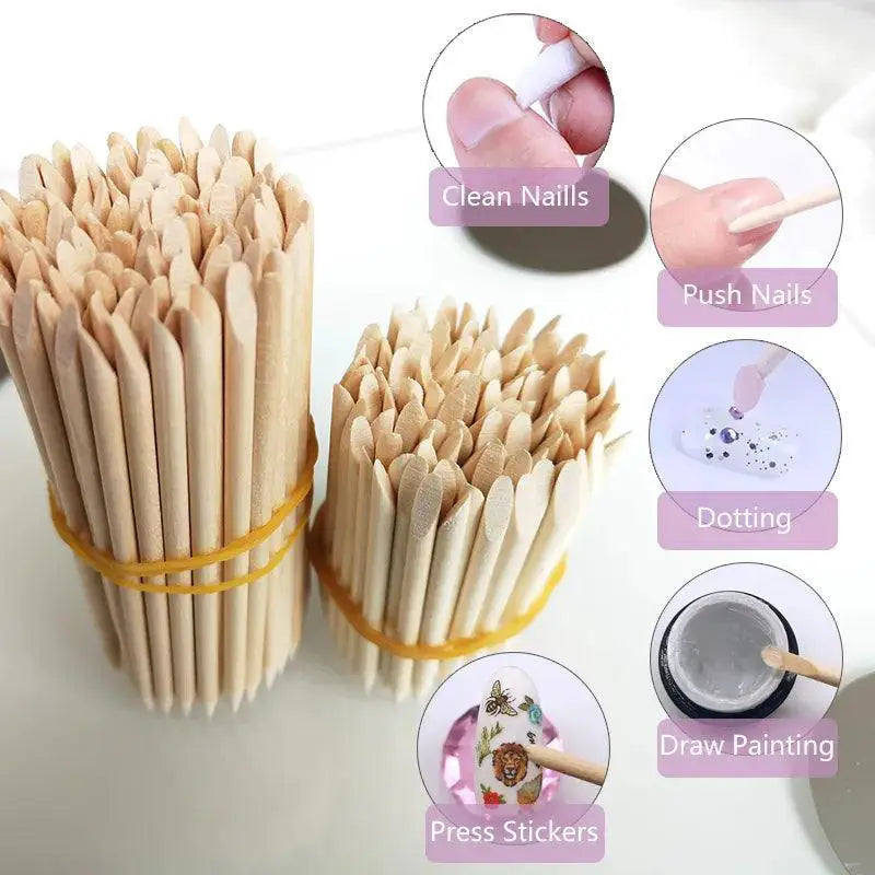 Lurayee Nail Art Wood Sticks Professional Nail Care Set