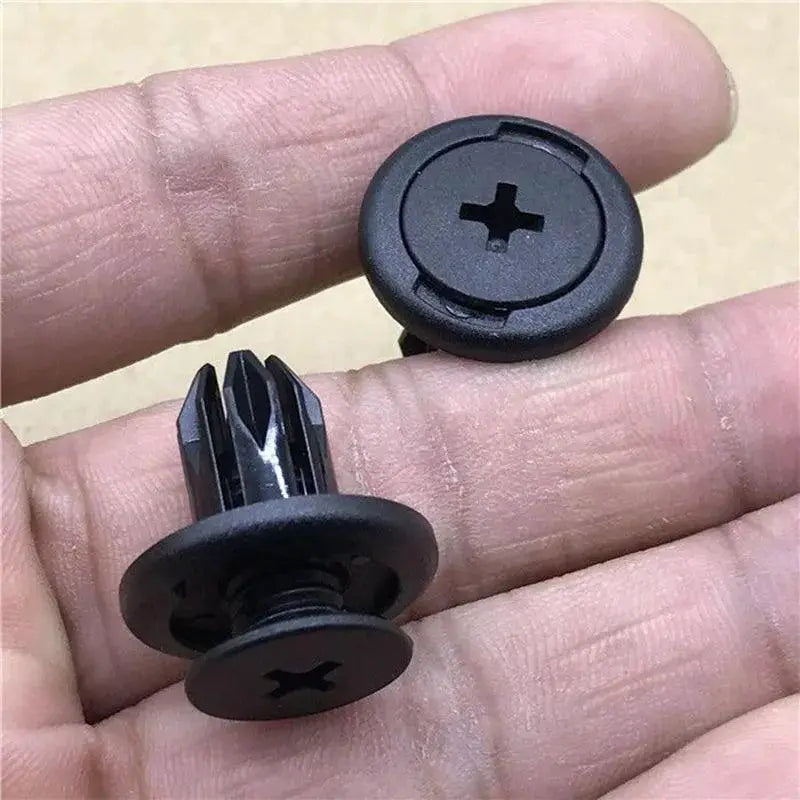 Black Plastic Rivet Clips 100 Pack for Toyota Kia Nissan