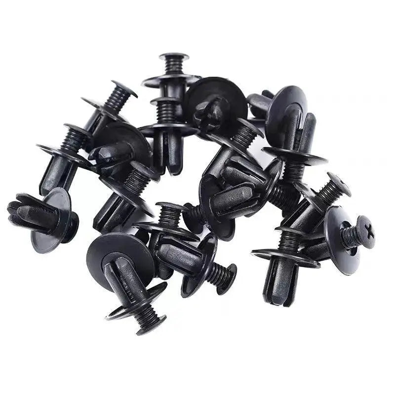 Black Plastic Rivet Clips 100 Pack for Toyota Kia Nissan
