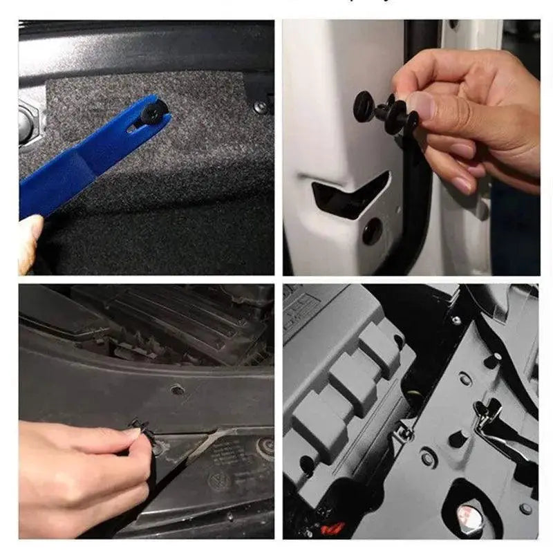 Black Plastic Rivet Clips 100 Pack for Toyota Kia Nissan
