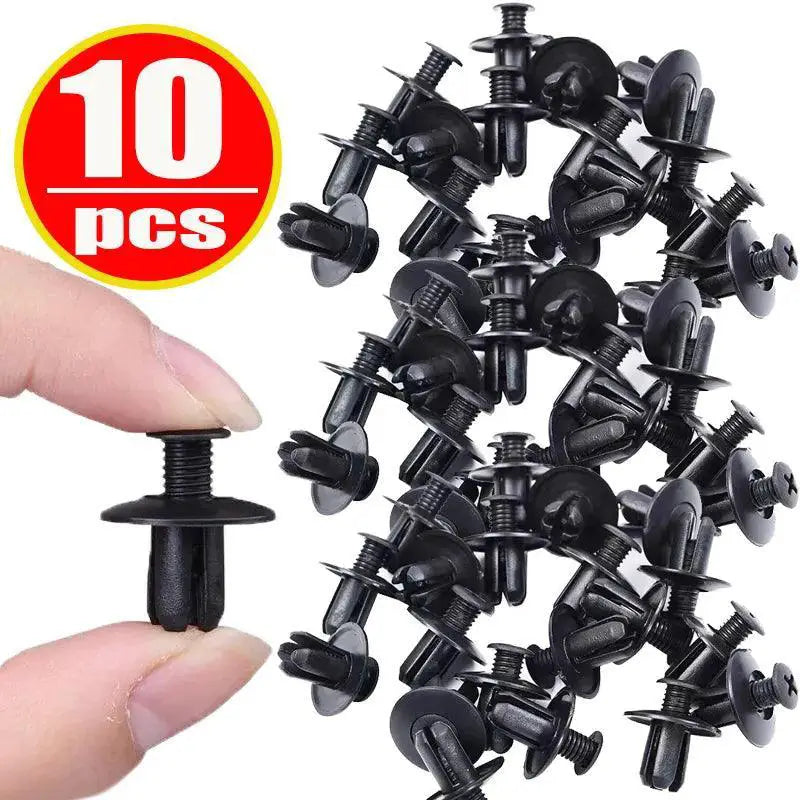 Black Plastic Rivet Clips 100 Pack for Toyota Kia Nissan
