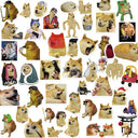 Durable Dog Meme Stickers for Laptops