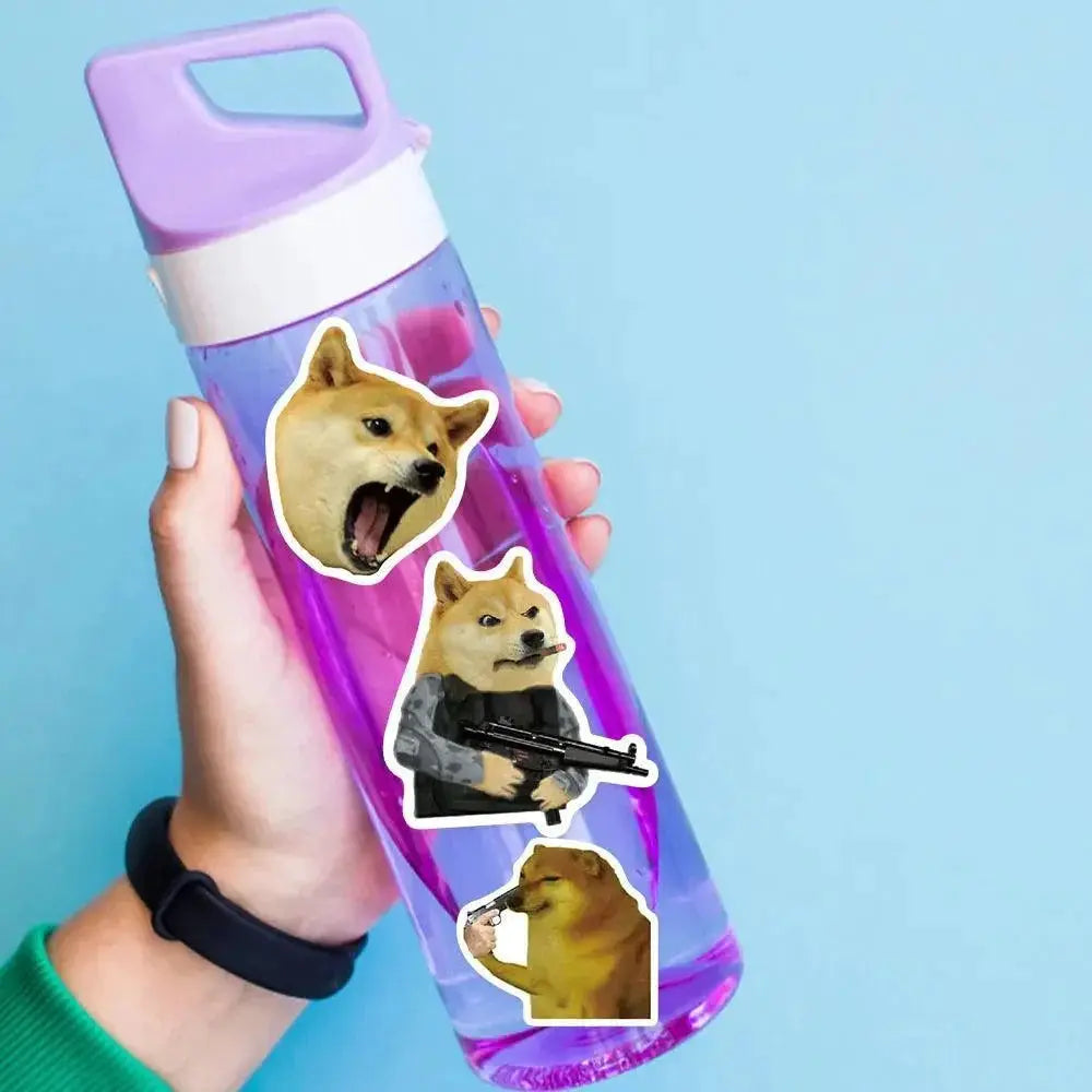 Funny Dog Meme Stickers Set Waterproof Decals For Devices