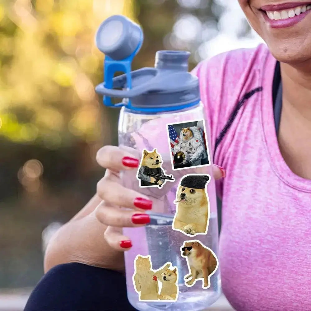 Funny Dog Meme Stickers Set Waterproof Decals For Devices
