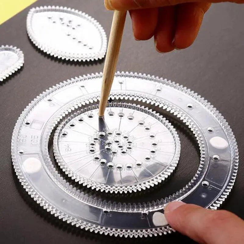 Spirograph Rainbow Scratch Art Set for Kids Drawing Kit