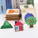 Montessori Wooden Drawing Stencils Set for Creative Kids